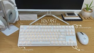 RK987/Royal Kludge Mechanical Keyboard | Unboxing | Affordable Mechanical Keyboard TKL | ALL WHITE