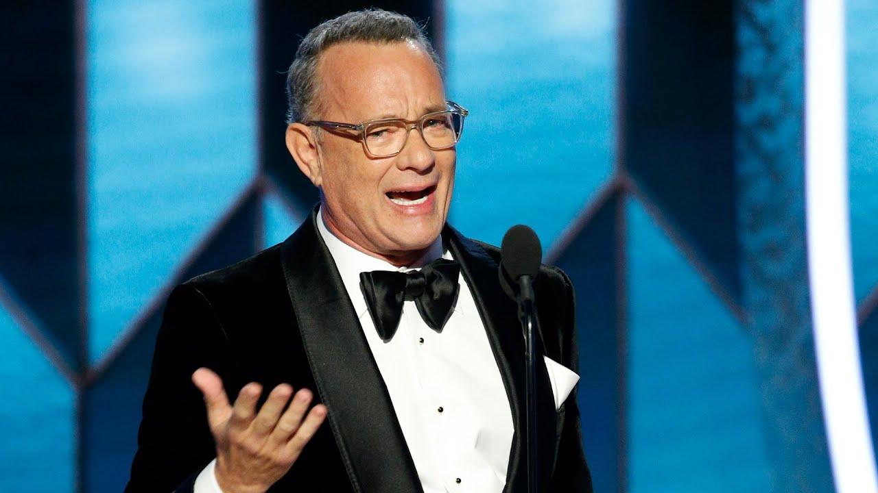 Tom Hanks TEARS UP During Cecil B. DeMille Speech | Golden Globes - YouTube