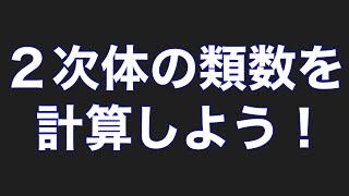 ２次体の類数を計算しよう！