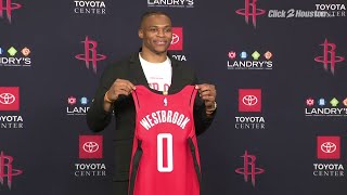 Rockets introduce Russell Westbrook to Houston