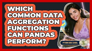 Which Common Data Aggregation Functions Can Pandas Perform? - Python Code School