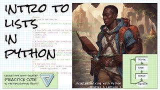 Introduction to lists in Python Problem Solving w/Python Ch 6 Lecture 1
