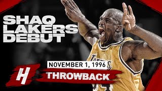 Shaquille O'Neal IMPRESSIVE LAKERS DEBUT! CRAZY Highlights vs Suns | November 1, 1996