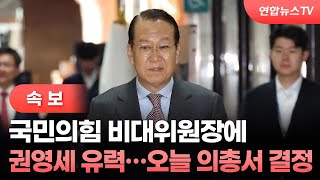 [속보] 국민의힘 비대위원장에 권영세 유력…오늘 의총서 결정 / 연합뉴스TV (YonhapnewsTV)