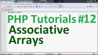 Basic PHP Tutorial 12: Associative Array