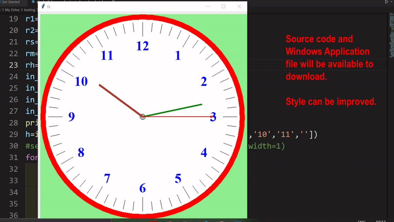 How To Make An Analog Clock In Python Tkinter At Lola Goll Blog