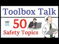 50 Safety Toolbox Talk Topic || Toolbox Talk Topics in Safety || TBT Meeting Topic | HSE STUDY GUIDE