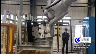 AUTOMOTIVE GLASS PROJECT Auto loading system before BANDO pre processing line WITH ABB ROBOT-FUZUAN