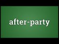 after party meaning