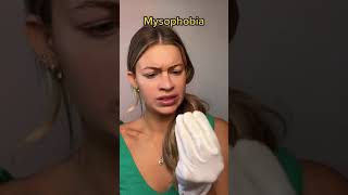 FEAR OF GERMS?!🦠MYSOPHOBIA AS MAKEUP #shorts