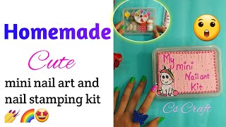 how to make mini nail art kit|diy nail art kit|Homemade nail art kit|nail decoration kit making idea