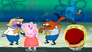 police hits a peppa pig / pop spongebob characters All Spongebob characters pop together