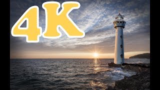 Lighthouse And The Sunset [4k UHD] | Free HD Video - No Copyright