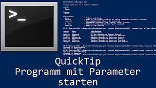 QuickTip #33 - Batch Programm mit Parameter starten | Batch Tutorial | Start program with parameters