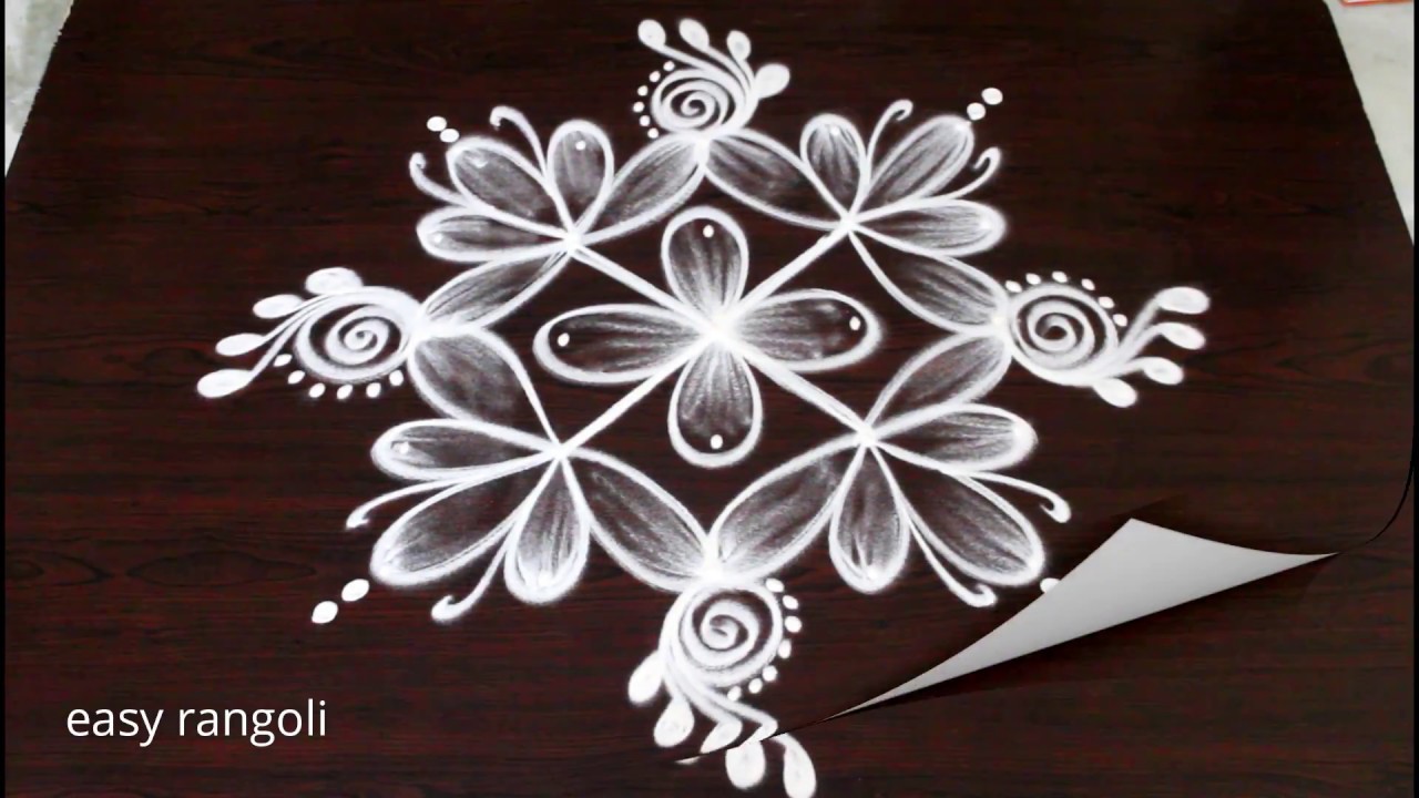 Small Rangoli Kolam Designs For Beginners * Easy & Simple Rangoli ...