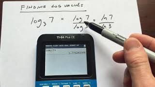 TI-84 TI-83 Finding Log Values