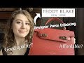 TEDDY BLAKE NEW YORK AFFORDABLE ITALIAN LEATHER  LUXURY HANDBAG UNBOXING AND REVIEW