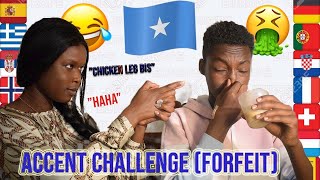 THE FUNNIEST ACCENT CHALLENGE!! FORFEIT *ÄCKLIGASTE DRICKAN* (DU MÅSTE KOLLA DEN)