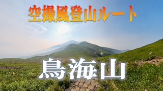 空撮風登山ルート　山形県　鳥海山