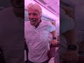 sir richard branson onboard our virgin flight to barbados 5th sept 2022