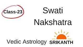 Class- 23 | Swati Nakshatra | Characteristics | Different house cusps, lords, dispositors | Swathi