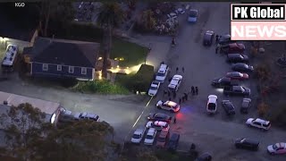 California: footage shows police detaining Half Moon Bay shooting suspect