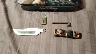 What's inside the handle of a Schrade Uncle Henry Pro Hunter knife?