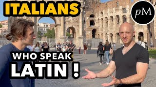 American speaks Latin with Italians at the Colosseum! 🇮🇹 Will they understand? p