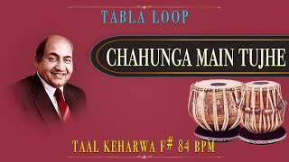 Chahunga Main Tujhe Sanjh Savere | Mohd Rafi | Tabla Loop | F# 84 BPM | Tabla Loop | Keharwa Loop