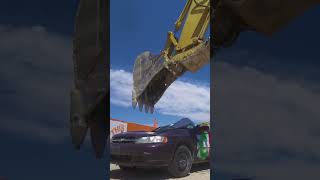 Blippi Crushes a Car with an EXCAVATOR! #Shorts