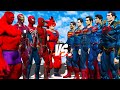 TEAM SUPERHEROES RED VS TEAM SUPERMAN - EPIC SUPERHEROES WAR