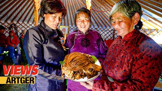 What Do Mongol Nomads Eat in a Day! Amazing Mongolian Food Compilation! | Views