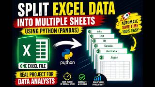 🔥Excel Automation with Python | Split Data into Multiple Sheets in Seconds. #Excel #VBA and #SQL