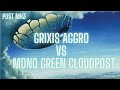 Grixis Aggro vs Mono Green Cloudpost (no Karn) [MTGO Legacy challenge match]