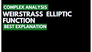 Weierstrass Elliptic Function