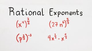 Simplifying Rational Exponents - Grade 9 Math