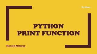 Python - Print Function, Working on Console Directly