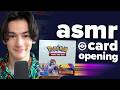 ASMR Pokemon Card Opening | Paldea Evolved Booster Box {crinkle sounds, card shuffling, whispering}