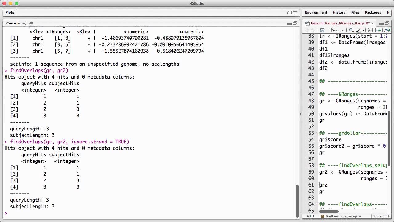 Genomicranges Granges Usage V1 Youtube