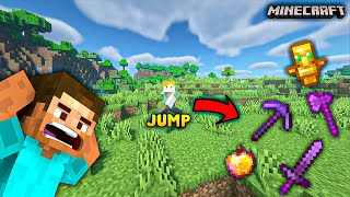 MINECRAFT, BUT JUMPING DROPS OP ITEMS