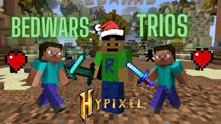 Playing Bedwars Trios On Hypixel! (INSANE Montage)