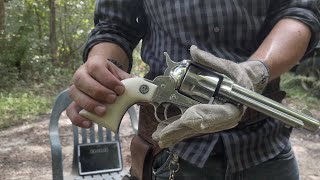 Triple shot attempt with Ruger “Vaquero”#ruger#nra#clinteastwood#tripleshot#revolver#rdr2