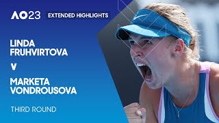 Linda Fruhvirtova v Marketa Vondrousova Extended Highlights | Australian Open 2023 Third Round