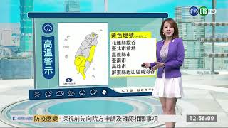 全台高溫35度 注意午後雷陣雨 | 華視新聞 20200615