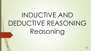 Inductive and Deductive Reasoning // Mathematics in the Modern World