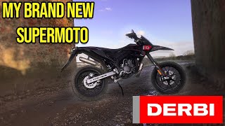 My BRAND NEW SUPERMOTO first ride and test-Derbi Senda SM limited 50cc