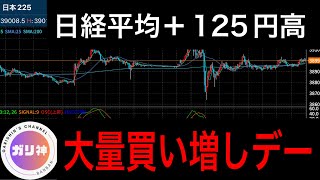 日経平均＋１２５円高！ミニ株で大量買い増し！！