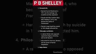 P B SHELLEY  life and works | #pgteducation #pgtenglish #english