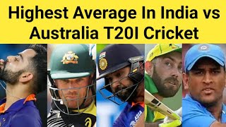 Highest Average In India vs Australia T20I Cricket 🏏 Top 10 Batsman 🔥 #shorts #viratkohli #msdhoni