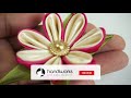 simple diy kanzashi ribbon flower how to make Простой цветок из ленты